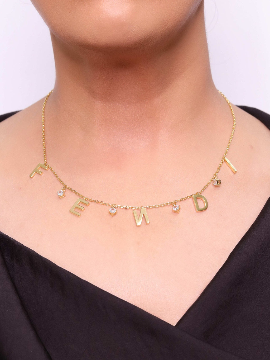 Alphabet charms necklace - F