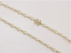 Alphabet double C pearl long chain