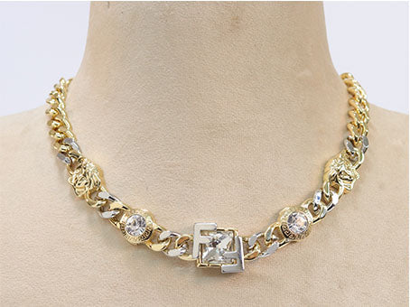 Alphabet F and medusa link chain