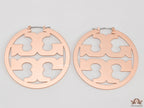 Designer rose gold plated hoop earrings