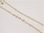 Alphabet double C pearl long chain