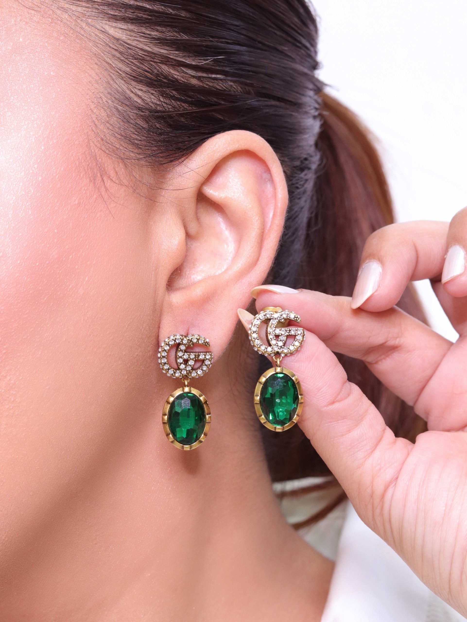 Rustic double G green drops