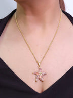 Pink star neck chain