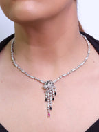 Cz platinum panther sleek chain