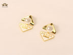 Alphabet P white triangle Studs