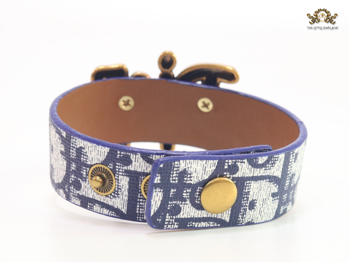 Alphabet D Blue Strap Bracelet