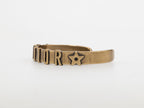 Rustic Copper Alphabet C and D open bracelet