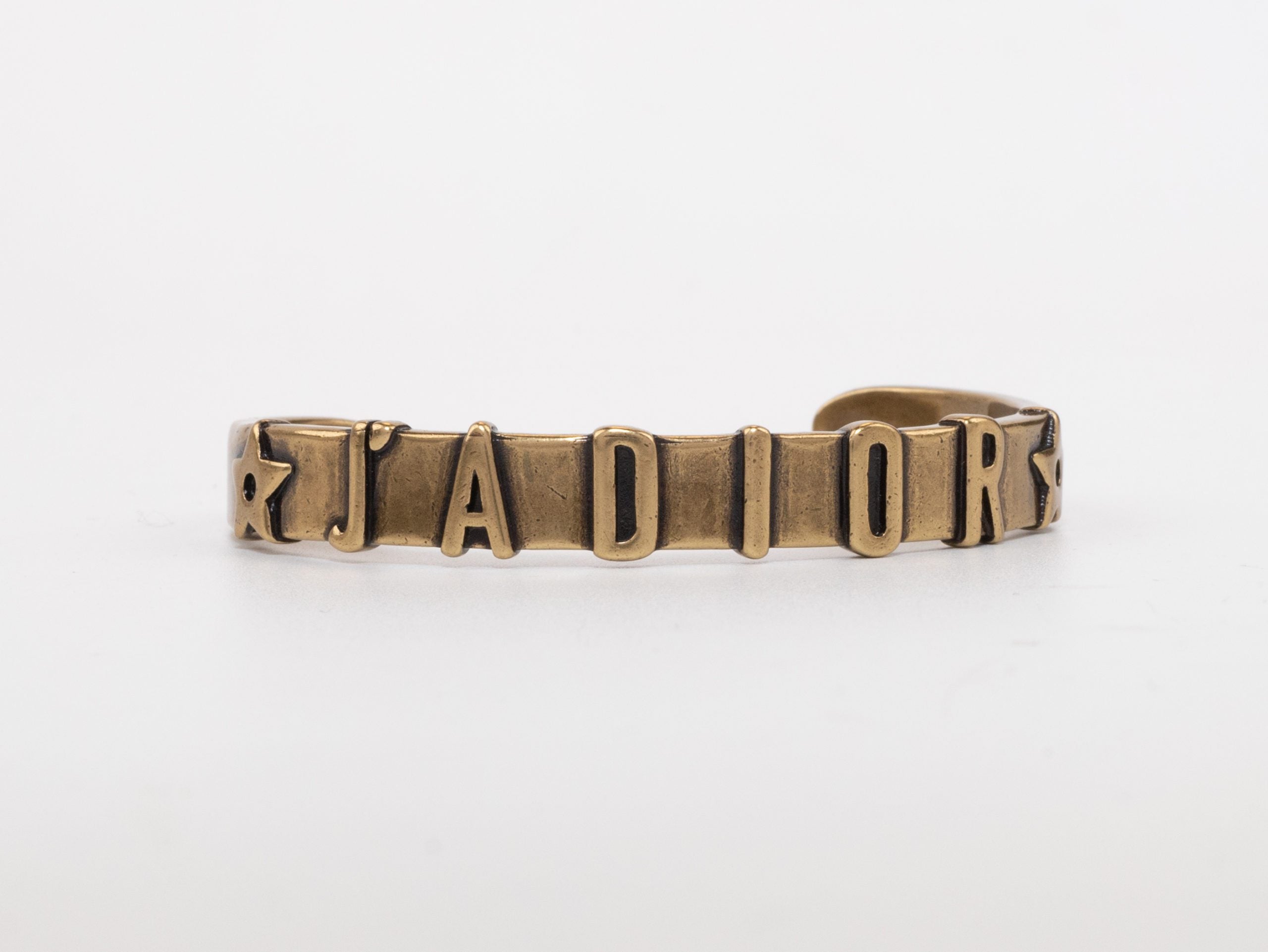 Rustic Copper Alphabet C and D open bracelet