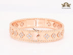 Rose gold clover motif CZ bracelet