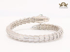 Platinum serpentine and cz bracelet