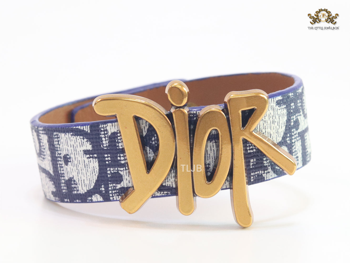 Alphabet D Blue Strap Bracelet