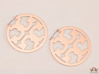 Designer rose gold plated hoop earrings