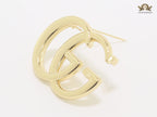 Double G Brooch in shiny Gold