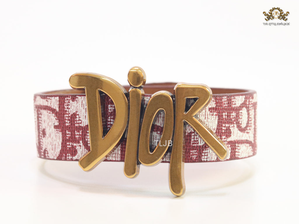 Alphabet D Red Strap Bracelet