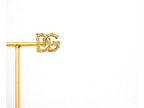 Gold Alphabet DG CZ Stud Earrings