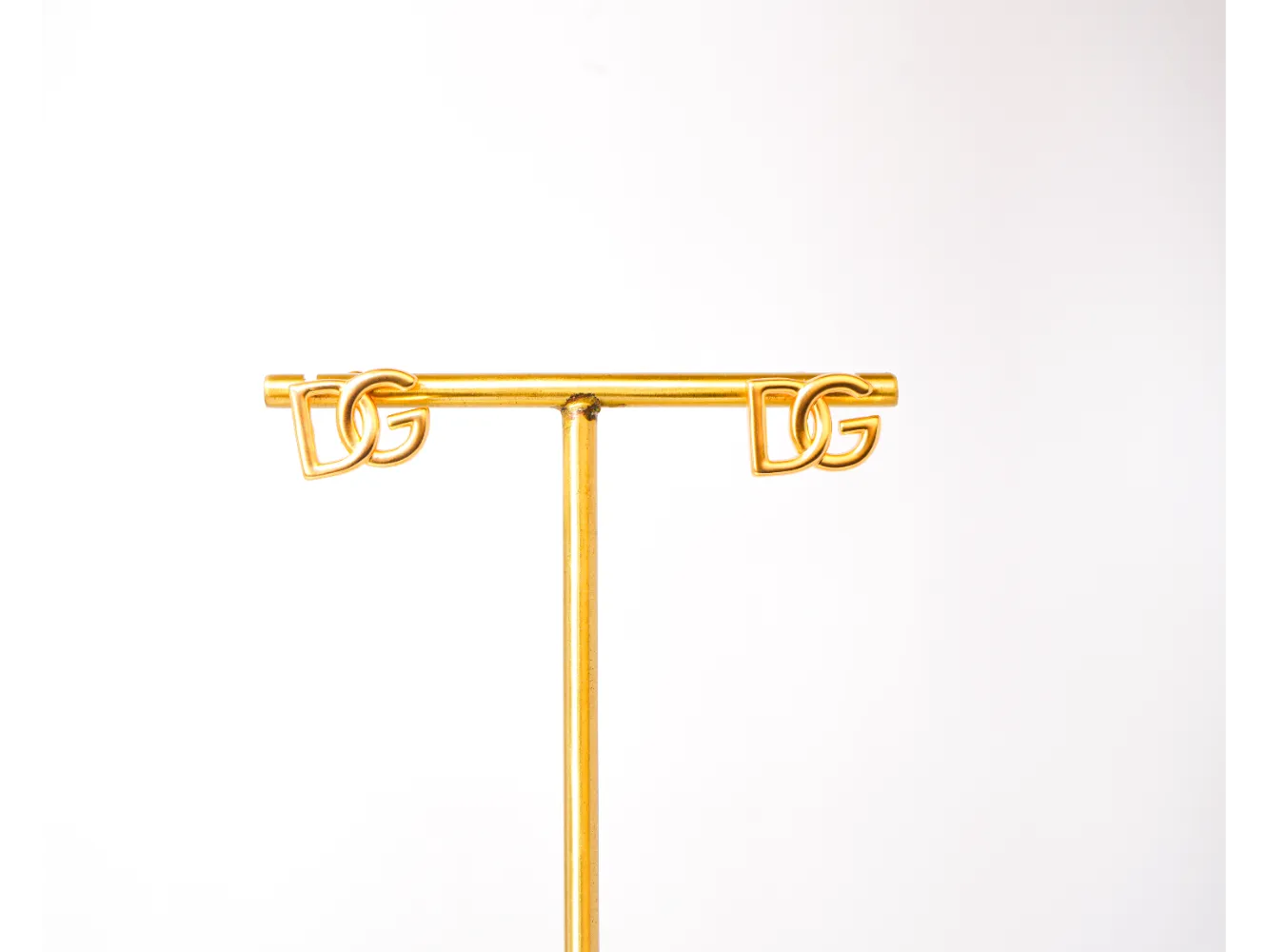 Gold Alphabet DG Stud Earrings