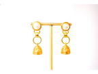 Gold Pearl Dome Jhumka Earrings
