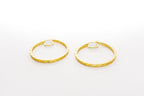 Gold Greek Key Pattern Hoop Earrings