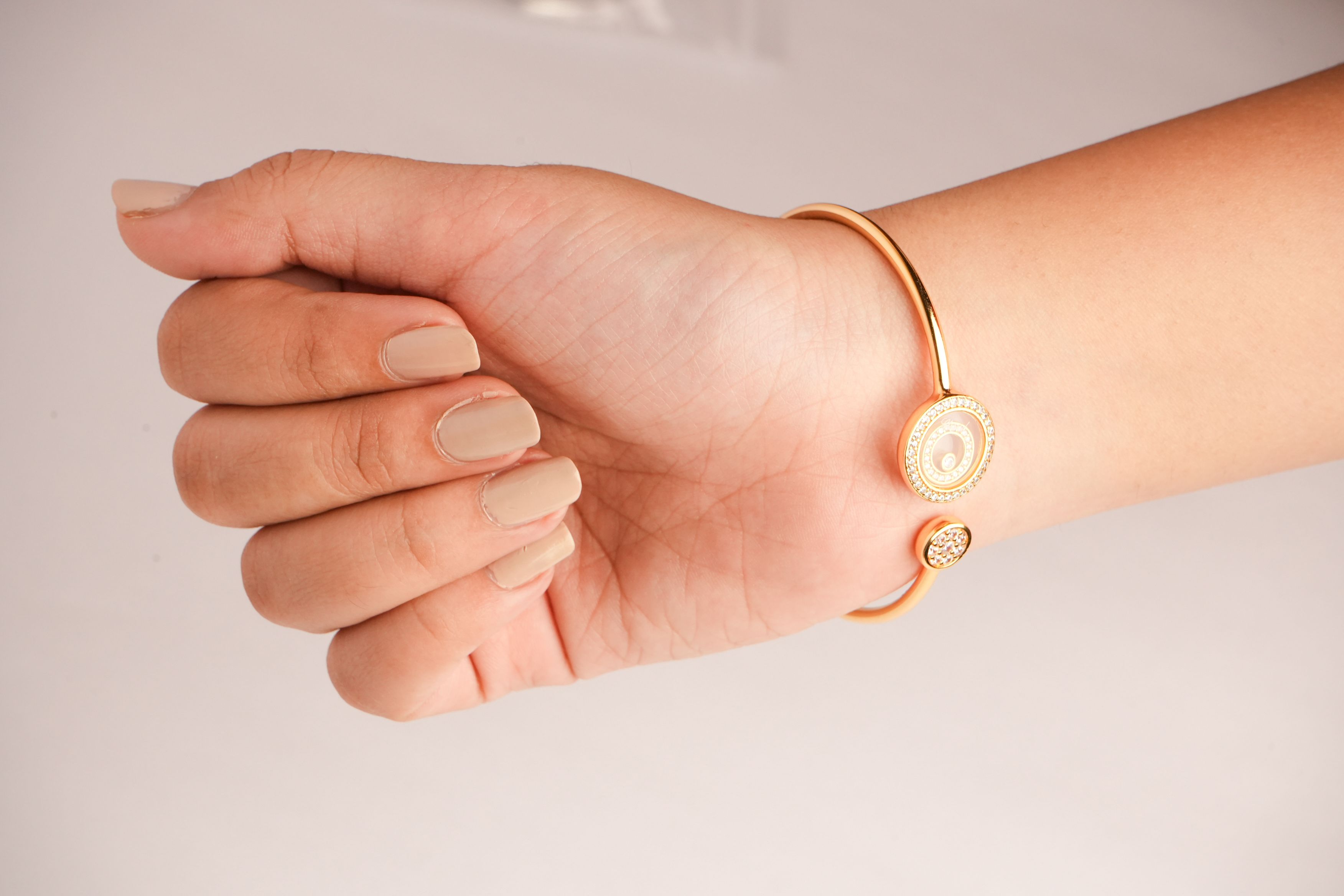 Alphabet CHPRD Gold Safety Pin CZ Bracelet | Statement Fashion Jewelry