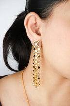 Alphabet MSSK Signature Pendant Set with Diamond in Gold Plating | Luxury Necklace Set