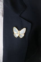 Alphabet VCA MOP Butterfly Brooch | Mother of Pearl Designer Fashion Pin