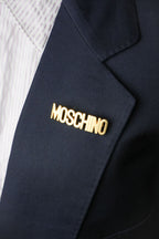 Alphabet M Signature Gold Plated Brooch | Minimalist Letter Pin Jewelry