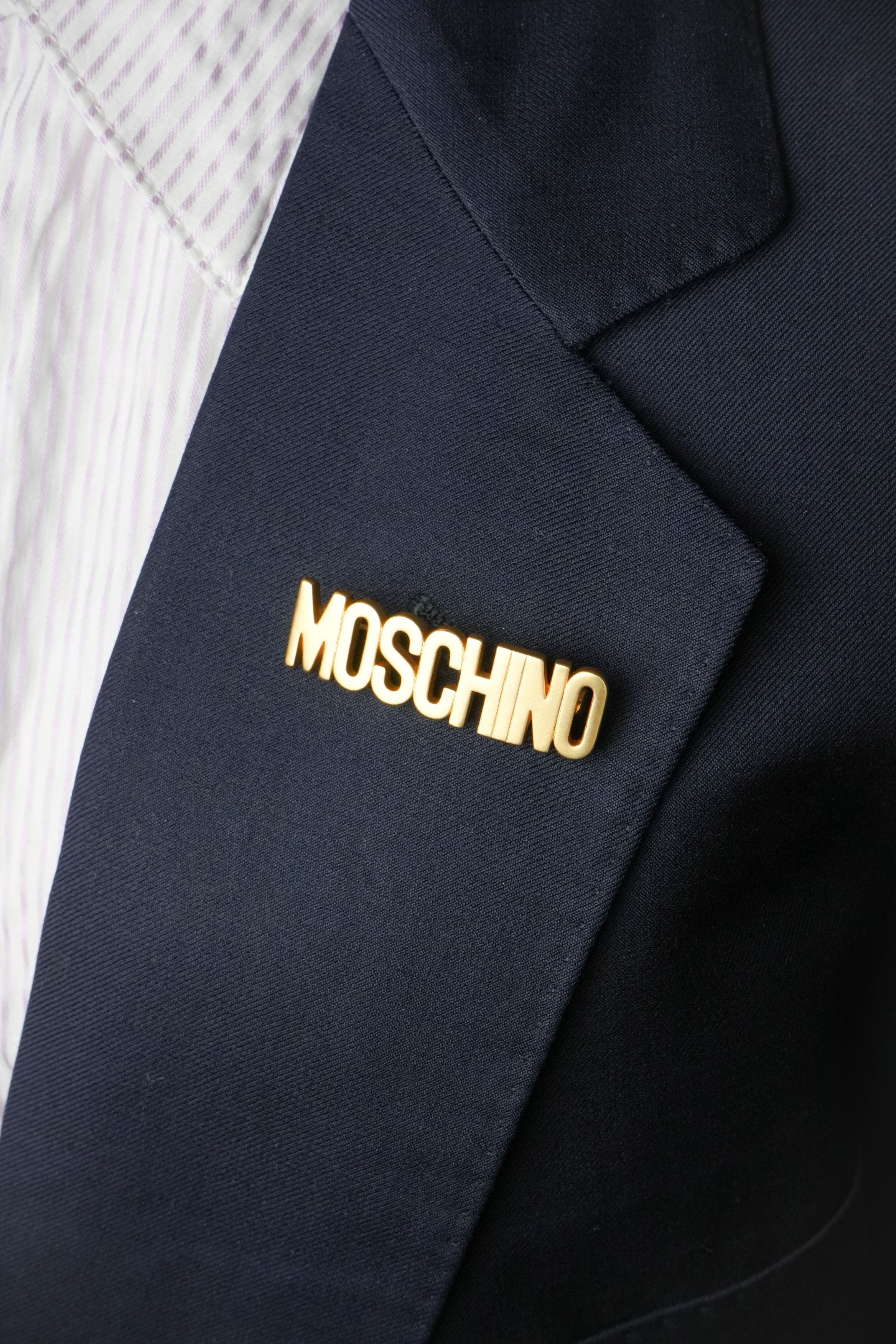 Alphabet M Signature Gold Plated Brooch | Minimalist Letter Pin Jewelry