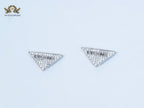 Alphabet P cz triangular studs small