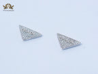 Alphabet P cz triangular studs small