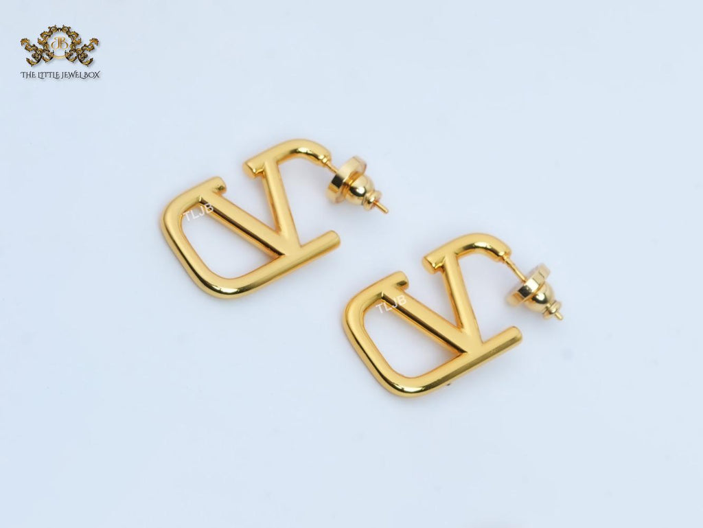 Open V small rectangular hoops 27mm