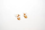 Floral CD rose gold bomber studs