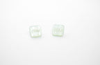 Green enamel and pearl earrings