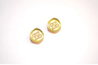 Double F studs with CZ