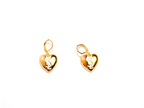 Gold Alphabet Y S L Heart Drop Earrings