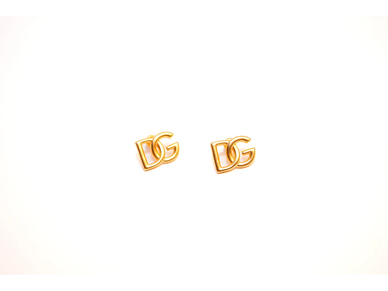 Gold Alphabet DG Stud Earrings