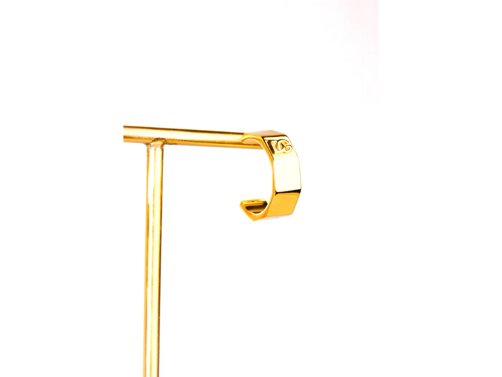 Gold Alphabet DG Hoop Earrings