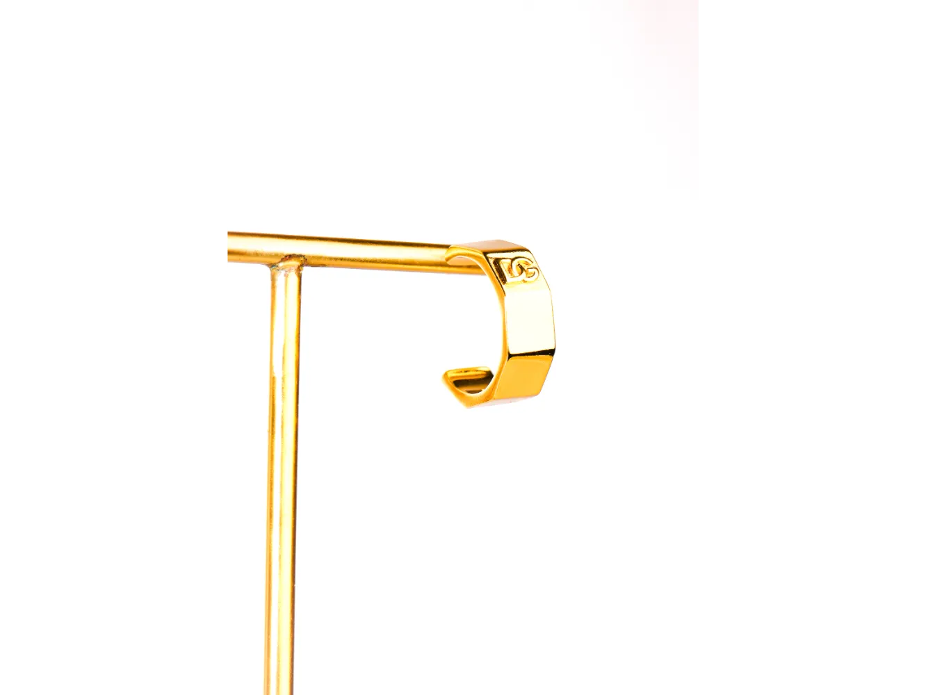 Gold Alphabet DG Hoop Earrings