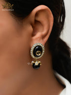 Double G vintage black earrings