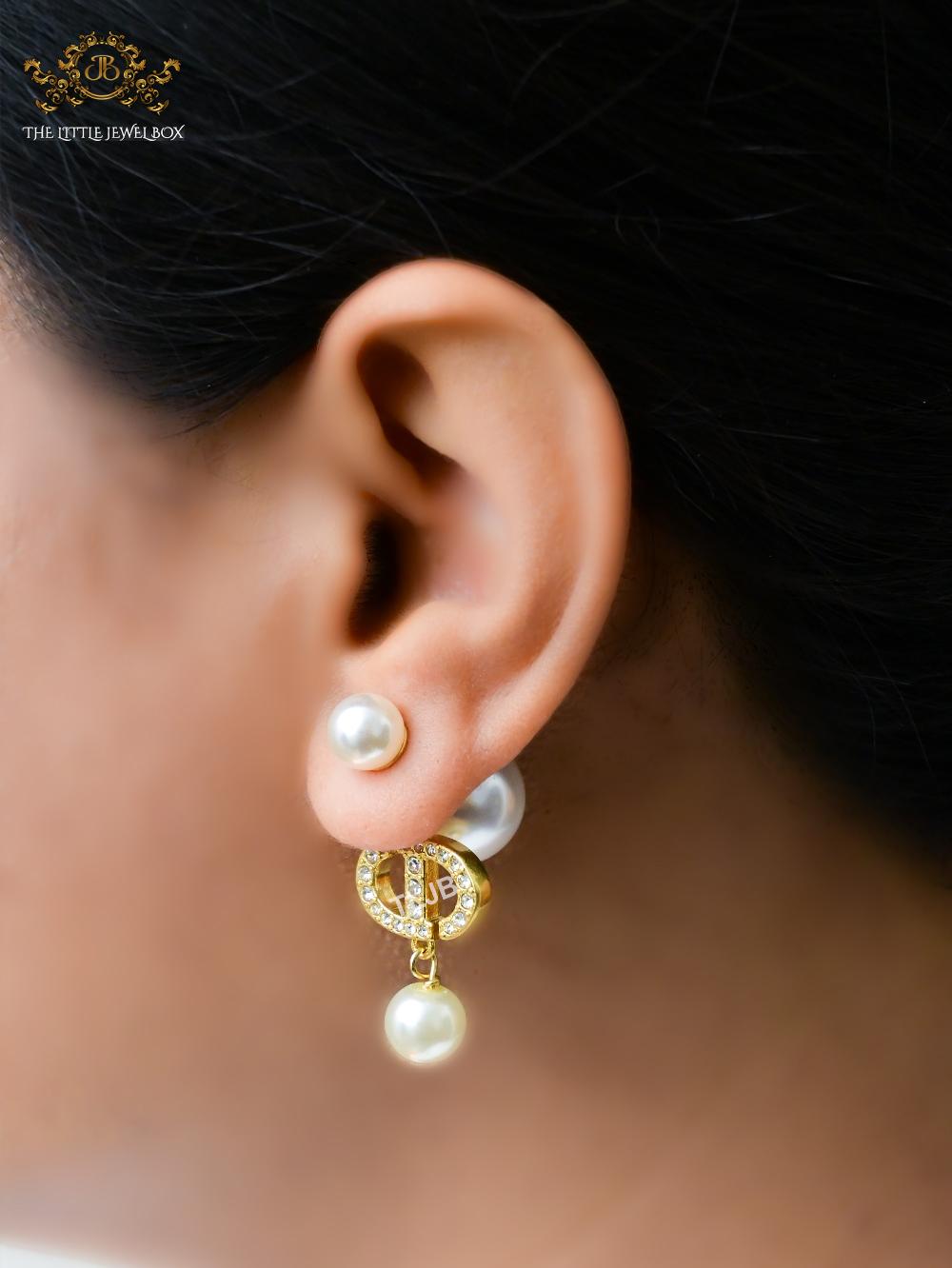 Alphabet CD pearl hanging and cz bombers