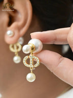 Alphabet CD pearl hanging and cz bombers