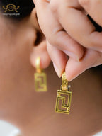 Gold embossed earrings