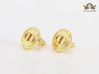 Alphabet CD small gold studs