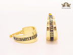 Alphabet CD black & gold hoops