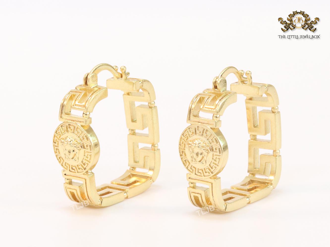 Medusa square hoops 25 mm