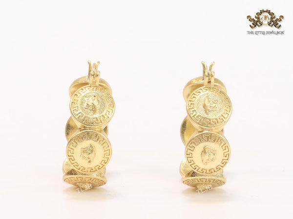 Medusa coined hoops 25 mm