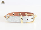 Alphabet V rockstud silver grey bracelet