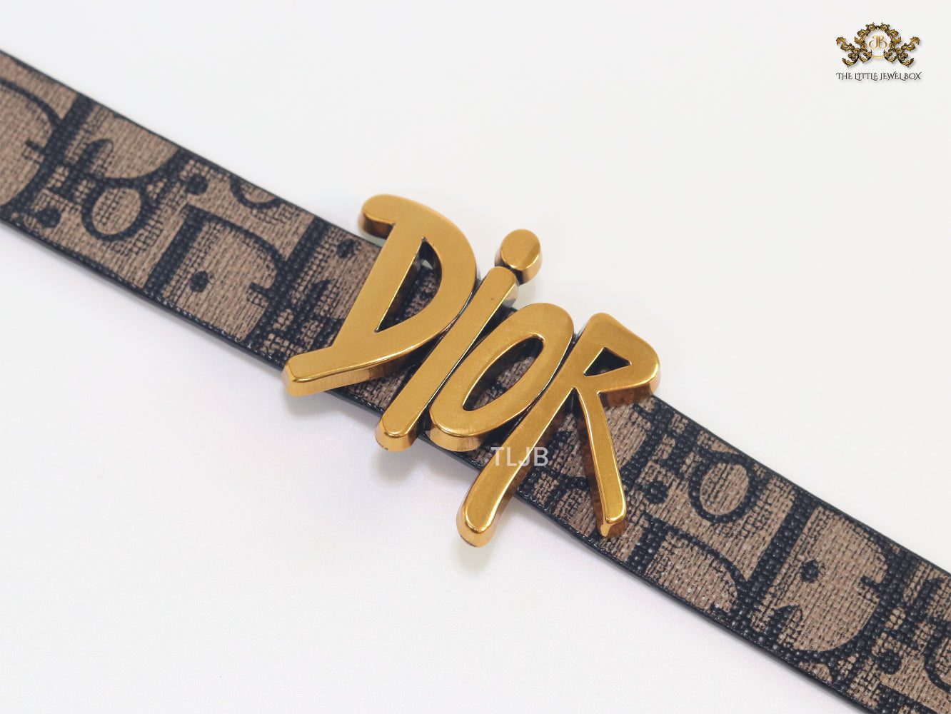 Alphabet D Coffee Brown Strap Bracelet