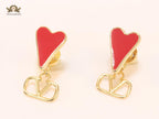 Red heart and oven V studs