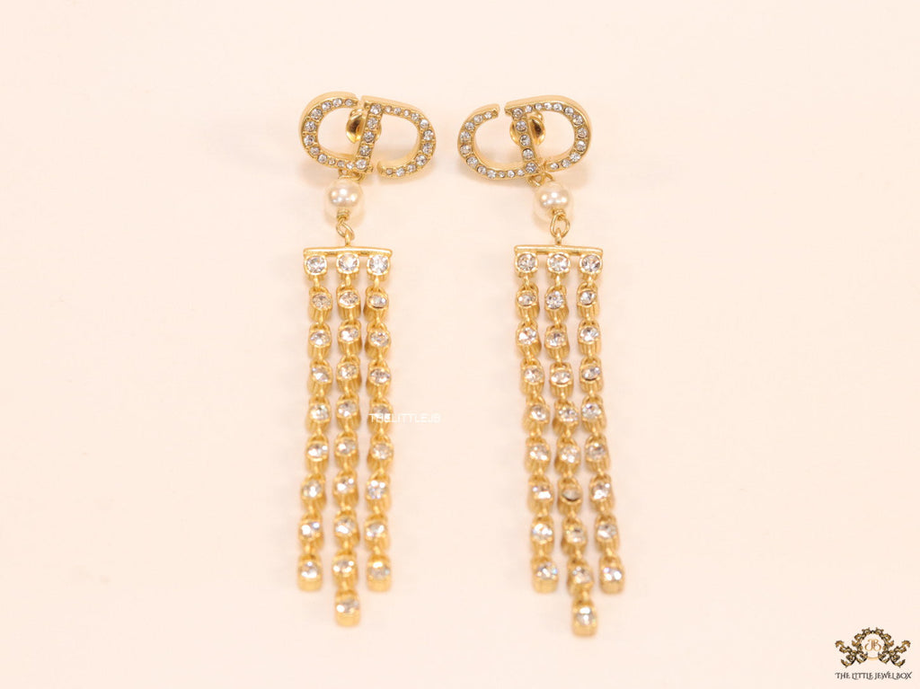 Golden alphabet dangles with long cz tassels