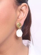 Alphabet BV Gold & White Danglers